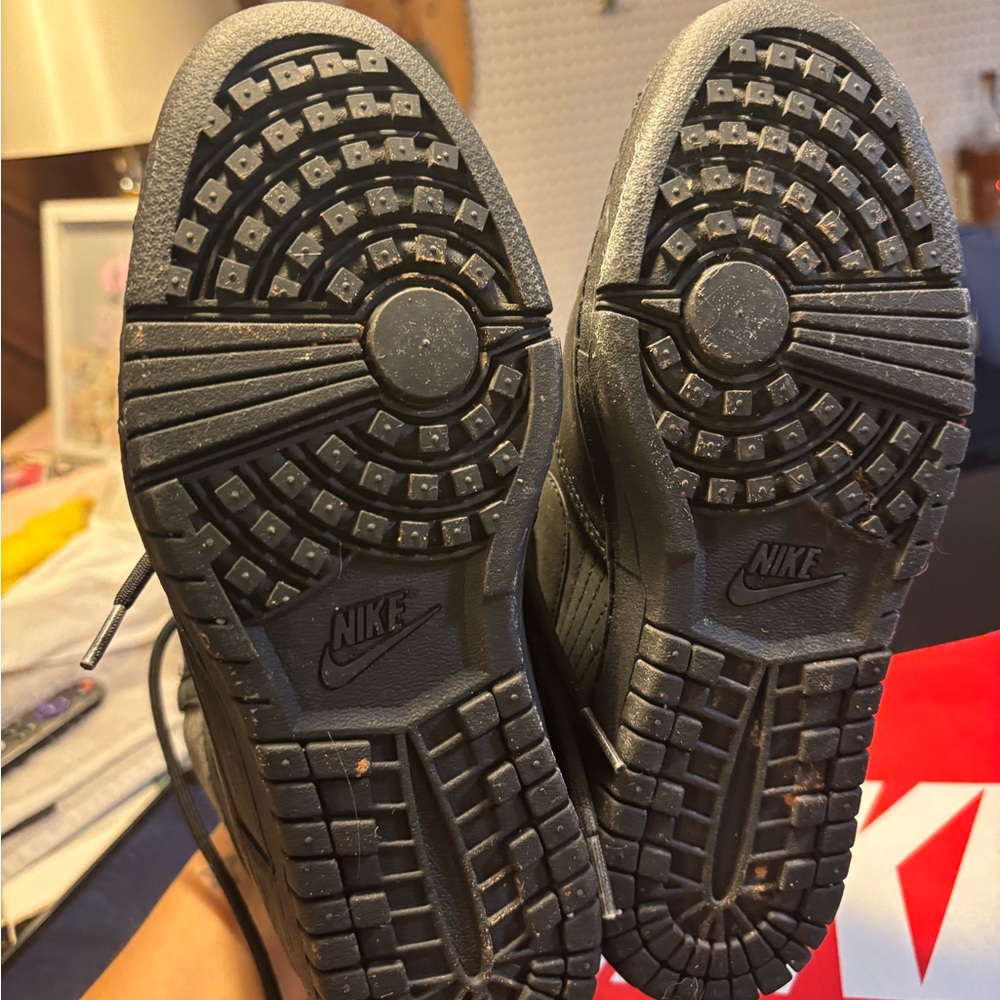 Nike Dunk Sky Hi Wedge Sneakers Women’s 9 Black Quilted High Top Boots - Picture 3 of 6